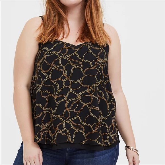 torrid Tops - TORRID- Black & Gold Top